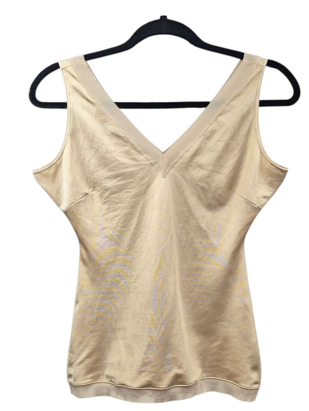 SPANX Shapewear Tank Women's Large Sleeveless V Neck Nude Cream